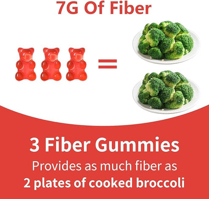 Fiber Gummies for Adults, Probiotic Fiber Gummy Sugar Free Fiber Supplement for Women Men Digestive Regularity Health Support Gut and Immune Wellness - 60 Gummies