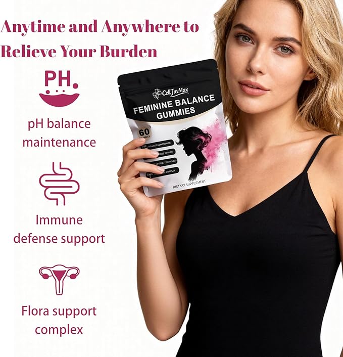 Feminine Balance Gummies for Women,pH Balance & Odor Control, Immune & Vaginal Health Support, Sugar-Free Gluten-Freet (1)