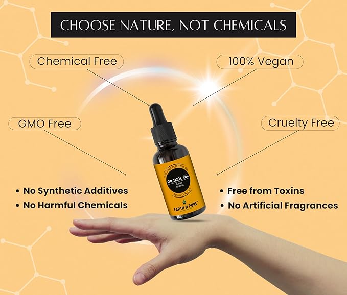 Earth N Pure Orange Essential Oil Natural and Therapeutic Grade 15 ml