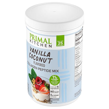 Primal Kitchen Vanilla Collagen Fuel® Drink Mix, Vanilla Coconut Collagen Peptides, No Dairy or Artificial Sweeteners, 14.4 Ounces