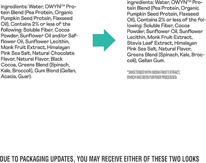 OWYN Only What You Need Pro Elite Chocolate Flavored Protein Shake, 32g Protein, 0g Sugar, High Protein, Dairy Free, Gluten Free, Plant Based Protein Drink, 12 Count
