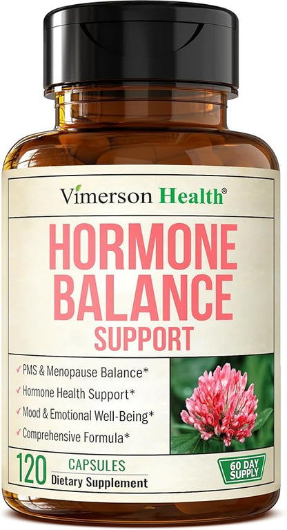 Hormone Harmony for Women with Black Cohosh, Dong Quai & Red Clover – Natural Hormone Balance For Women of All Ages – Supports PMS, Menopause & Mood – Women’s Hormone Balance Supplement – 120 Capsules