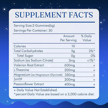 JRR LyraSleep Natural Sleep Aid Gummies - Fall Asleep Quickly and Gently in 30 Minutes- Effective Melatonin 6 mg Sleep+ Gummies for Adults a Restful Night's Sleep -60 Count (1pc)