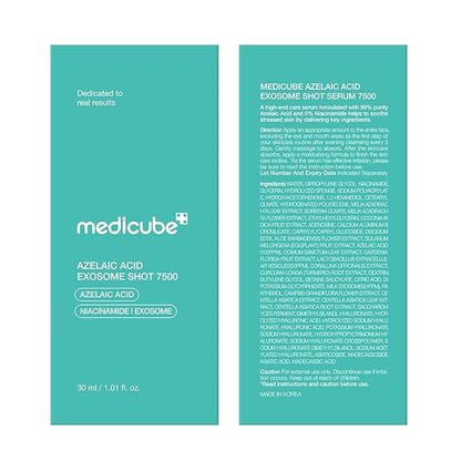 medicube Exosome Shot Azelaic Acid 7,500 PPM Spicule Facial Serum | Deep Hydration for Smooth, Even Skin | Ideal for Use After Spot Care, with Azelaic Acid, Niacinamide | Korean Skincare, 1.01 fl.oz