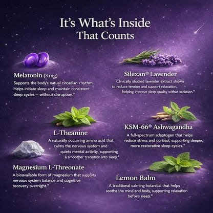 NightMAG Magnesium Glycinate Gummies for Sleep and Recovery; Sugar-Free, Vegan-Friendly and Naturally Flavored; Sleep Gummies for Adults; Magnesium Complex 400mg; 60 Count; 1-Pack (Cherry)