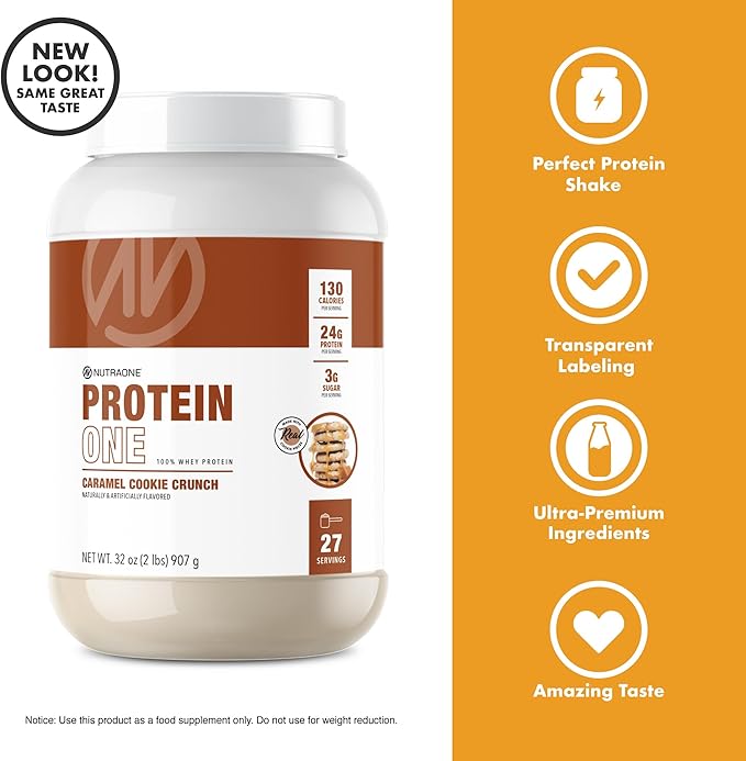 NutraOne ProteinOne Whey Protein Promote Recovery and Build Muscle with a Protein Shake Powder for Men & Women (Gourmet Chocolate, 2 LB)