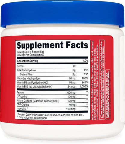Nutricost Energy Complex (Fruit Punch) (60 Servings) - Clean Energy Powder, 300g Dietary Supplement