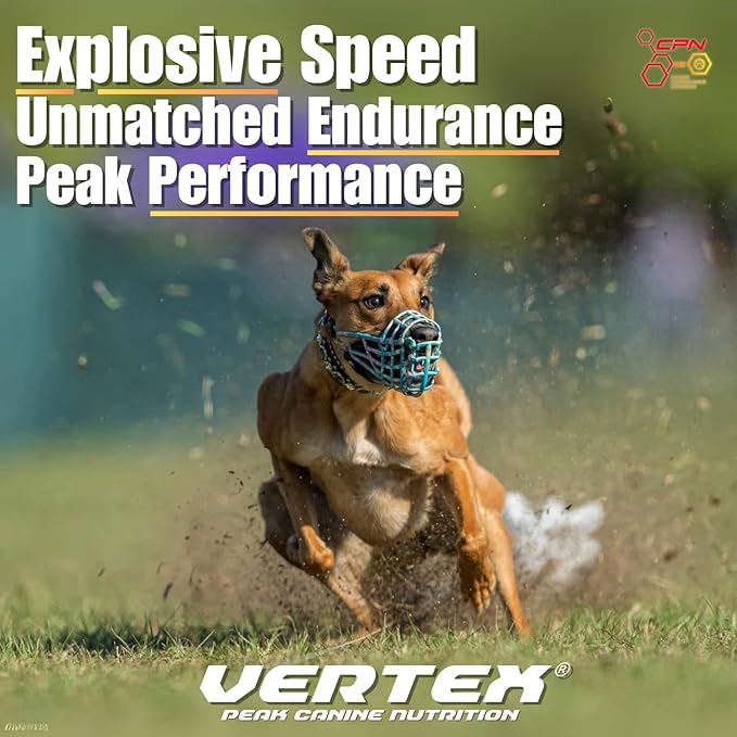 Vertex High-Performance Dog Supplement – Predigested Liver, Whey & Egg Protein – Supports Muscle, Recovery, Fertility, Digestion & Milk Production – Ideal for Working, Breeding & Active Dogs - 2 LBS