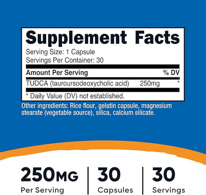 Nutricost Tudca 250mg, 30 Capsules (2 Bottles)