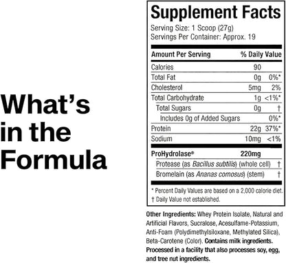 MuscleTech Whey Protein Powder Clear Whey Protein Isolate Whey Isolate Protein Powder for Women & Men Clear Protein Drink 22g of Protein, 90 Calories Orange Dreamsicle, 1.1lb (19 Servings)