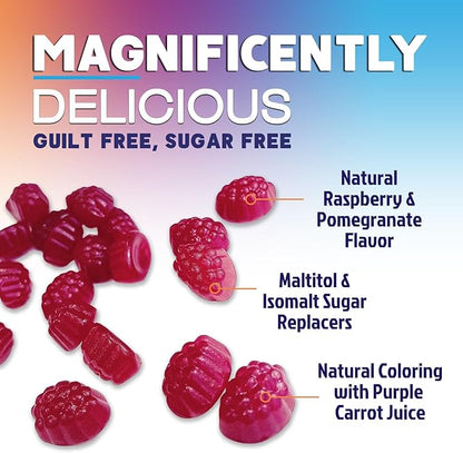 Magnesium Citrate Supplement Gummies Sugar-Free, High Absorption Magnesium Gummy Supplements for Women & Men, Supports Sleep, Heart Health, Bones and Muscles, for Relaxation & Digestion - 60 Gummies