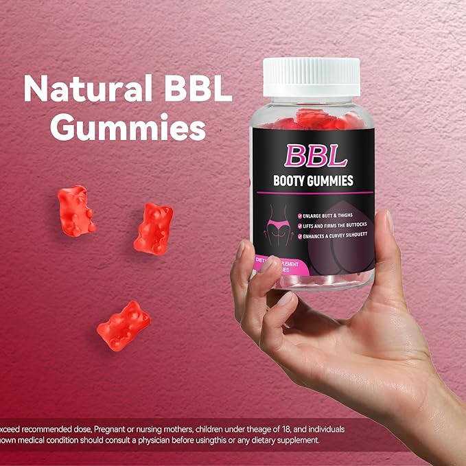 Aromlife BBL Gummies for Women, 60 Count Bear Shape Booty Gummies with Herbal Ingredients, BBL Vitamin Gummy with Fenugreek, Asian Ginseng, Motherwort, Saw Palmetto, Anise Seed & Vitamin C