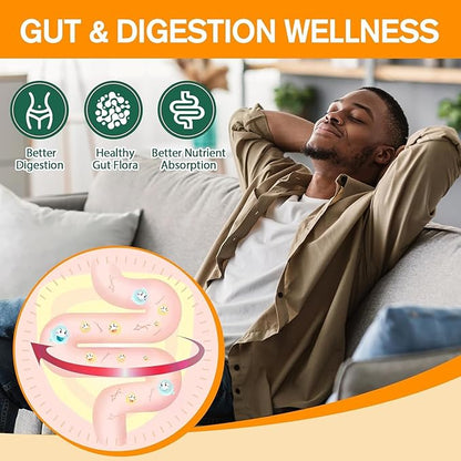 9-in-1 Probiotic Prebiotic Fiber Gummies for Adults & Teens, Fiber Supplement Pro with 5 Billion CFU Bacillus Coagulans, Psyllium Husk, FOS, Inulin, ACV for Digestion & Gut, 60 Vegan Pineapple Gummies