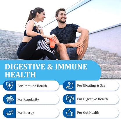 300 Billion CFUs Probiotics for Women & Men - 12 Strains + 3 Organic Prebiotics, Probiotics for Digestive Health & Immune, Gut Health & Bloating, Gut Health for Women & Men - 60 Capsules