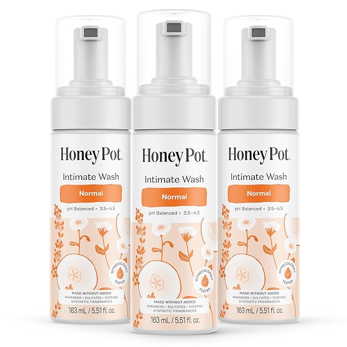 The Honey Pot Company - Feminine Wash - Herbal Infused - Sensitive Skin Types - PH Balanced Plant Based Hygiene Products - Normal - 5.51 Fluid Oz. (Pack of 3)