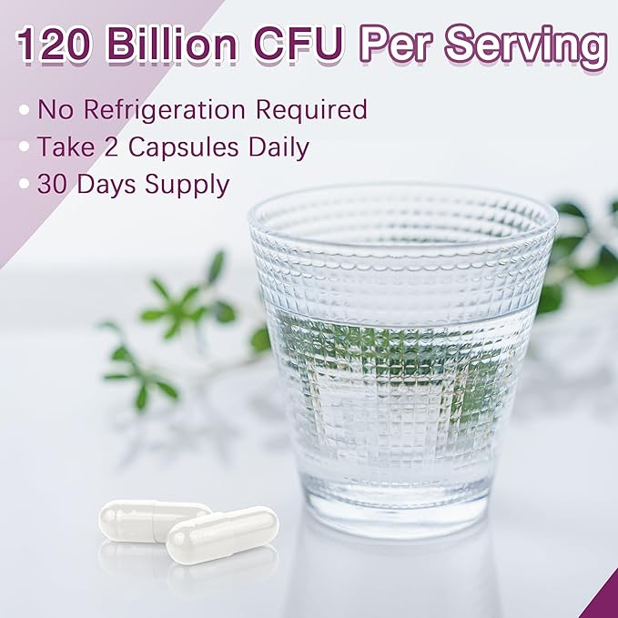 Menopause Supplements for Women, 120 Billion CFU Womens Probiotic, 13-in-1 Herbs Complex for Menopause Relief, Hormone Balance, Hot Flashes, Mood Swings, Night Sweats (60 Capsule)