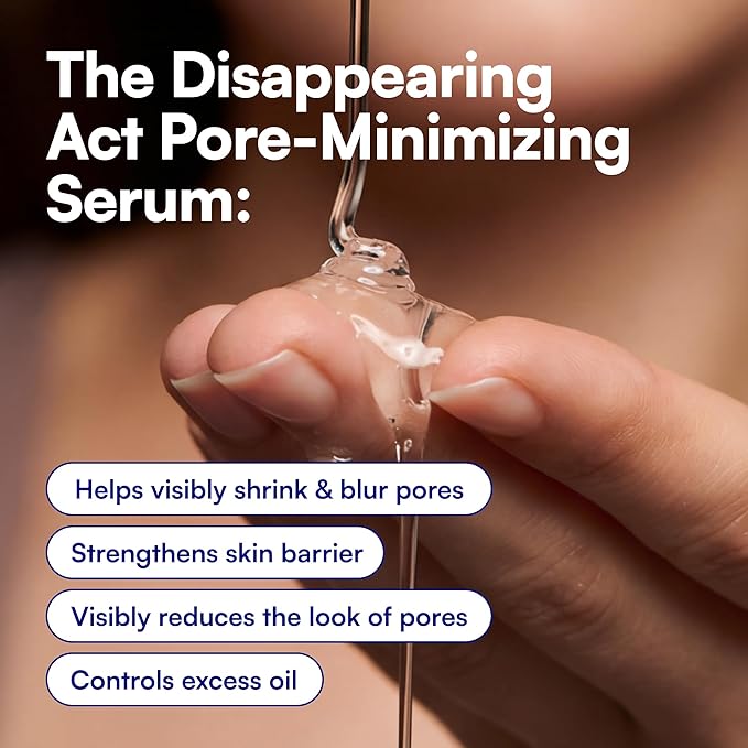 Bliss Disappearing Act Pore-Minimizing Serum – Niacinamide + Pore Vanish Complex with Green Tea – Refines Pores, Controls Oil & Targets Dark Spots for Smooth Glass Skin – 1 Fl Oz