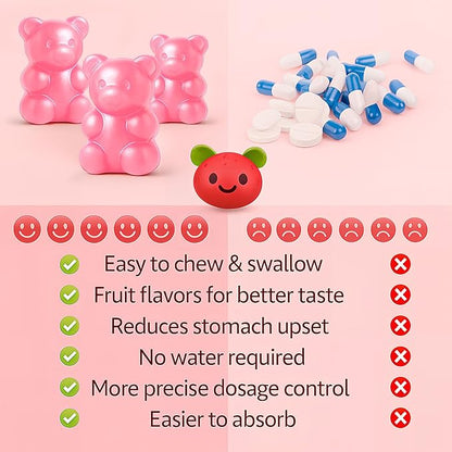 Magnesium Glycinate Gummies 500mg, Sugar-Free for Adults & Kids, Magnesium Gummy for Relaxation, Stress & Muscle Relief, Supports Bone & Nerve Health, Vegan, Pectin-Based, 60 Count, Strawberry Flavor