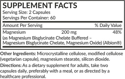 Futurebiotics Magnesium Glycinate 200 MG per Serving Chelated for High Absorption, Gentle On Stomach, Non-GMO, 120 Vegetarian Capsules