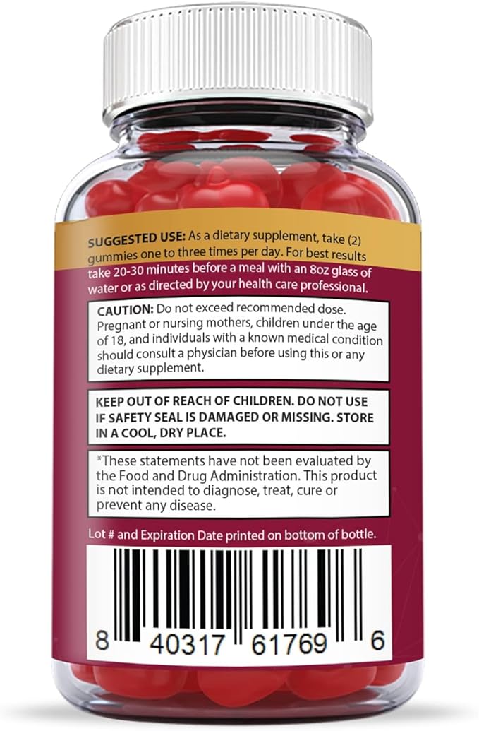 Justified Laboratories (2 Pack) Great Results Keto ACV Gummies 1000MG with Pomegranate Juice Beet Root B12 120 Gummys