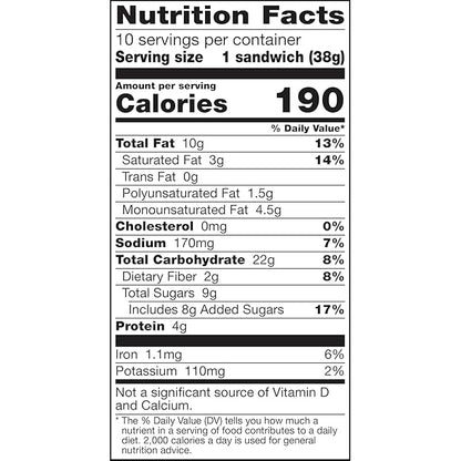 Nature Valley Biscuit Sandwiches, Chocolate Peanut Butter, Snack Bars, 10 Bars, 13.5 oz (Pack of 6)