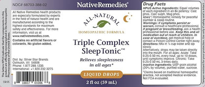 Native Remedies Triple Complex Sleep Tonic - Relieves Mild Tension and Sleeplessness, Increases Drowsiness and Restores Healthy Sleep Patterns - 59 mL