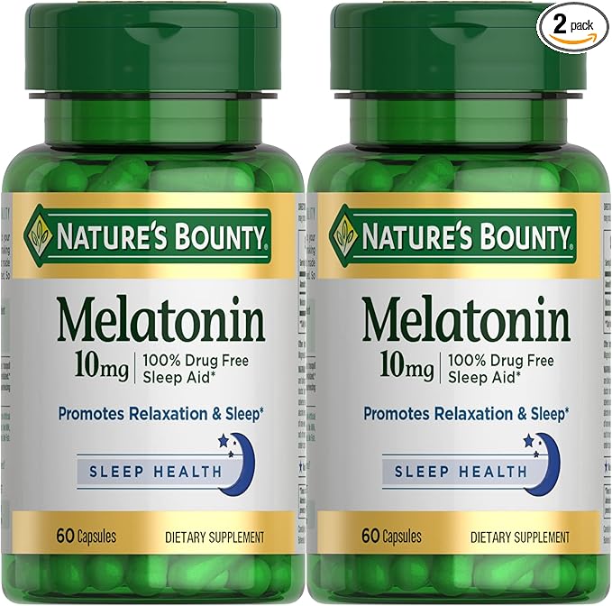 Melatonin by Nature's Bounty, 60 Count (Pack of 2)