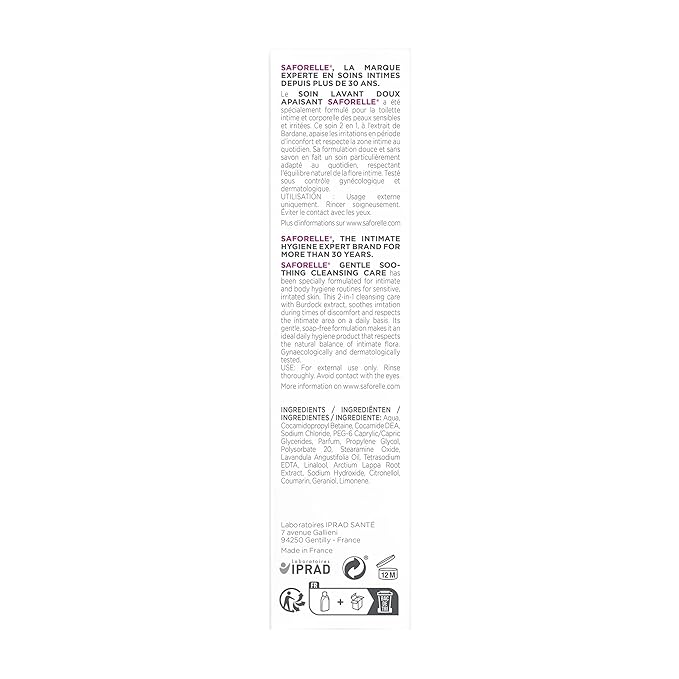 Saforelle Gentle Cleansing Care 100Ml