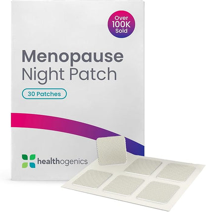 Menopause Night Relief Patch – Doctor-Formulated Transdermal Patch with Valerian, L-Methylfolate & Black Cohosh for Restful Sleep & Overnight Balance – 30-Day Supply