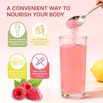 Hormone Balance for Women, Myo & D-Chiro Inositol Powder with Folate & Amino Acid & Ashwagandha - Ovarian Support, Mood Regulation & PMS Relief, Raspberry Lemon, 15 Servings