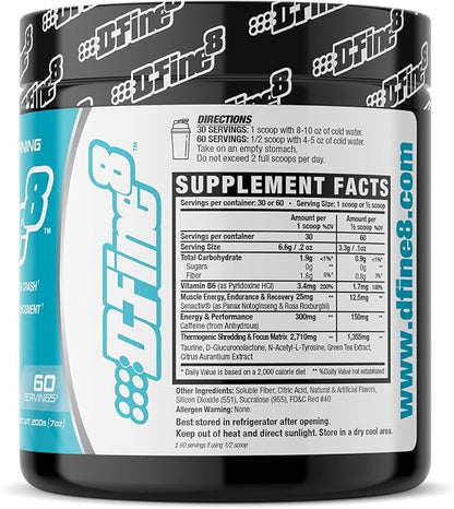 Thermogenic Pre-Workout Energy Powder & Shredding Supplement, Boost Energy Mood & Focus, Sugar Free, Contains Senactiv, Endurance, 300mg Caffeine, N-Acetyl-L-Tyrosine (Hawaiian Punch)