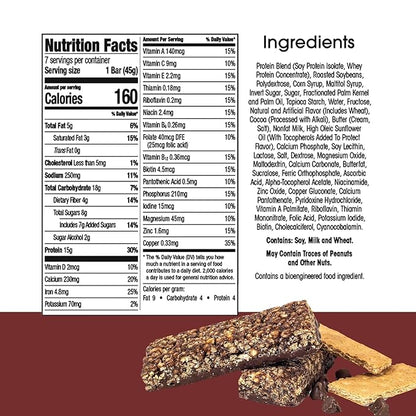 BestMed - High Protein Nutrition Bar - Low-Carb, 15g Protein, Low Sugar, Low Calorie, Meal Replacement Bar (Fudge Graham, 4 Box - 28 Count)
