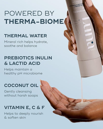 Luna Daily The Feminine Wash + Body Oil Set | Travel-Size Feminine Hygiene & Moisturizing Duo | pH-Balanced Body Wash & Soothing Ingrown Hair Oil | Nourishing & Pregnancy-Safe