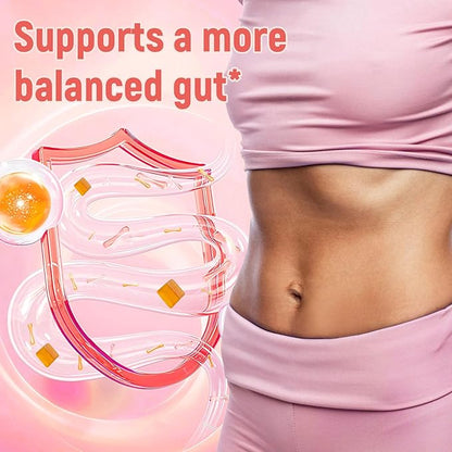 Migcopat 10G Fiber Gummies for Adults with Vitamins C, D, B3, B5 - Digestive & Gut Health Gummies with 30 Billion CFU Probiotics Blend, Inulin, ACV, Magnesium, Zinc, Support Digestive Health, 60 Cts
