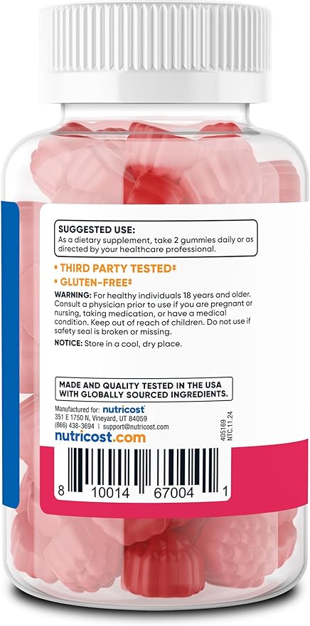 Nutricost Elderberry Extract Gummies 90 Gummies for 45 Servings Per Bottle - with Vitamin C & Zinc, Gluten Free