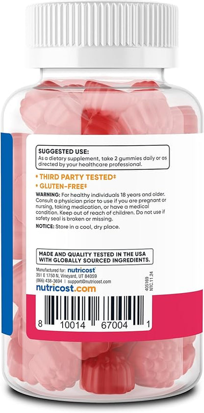 Nutricost Elderberry Extract Gummies 90 Gummies for 45 Servings Per Bottle - with Vitamin C & Zinc, Gluten Free