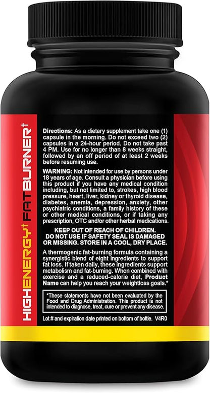 Drop 10 Quick – Diet Pills for Women & Men – Powerful Fat Burner, Appetite Suppressant, Metabolism Booster – Rapid Weight Loss Supplement – 60 Capsules