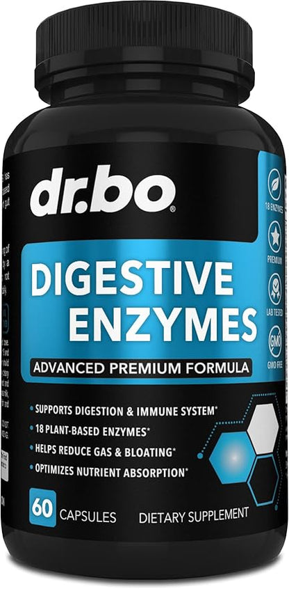 Digestive Enzymes Supplements Plant Based - Pancreatic & Proteolytic Super Digestion Enzyme Supplement Pills Aid for Bloating Relief for Women & Men - Lipase, Amylase, Bromelain, Protease & Cellulase