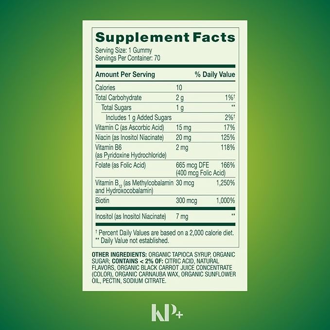 KP+ Vitamin B Complex | 70 Vegetarian Gummies | Supports Energy Metabolism & Nervous System Health | Strawberry Flavor | Pack of 1