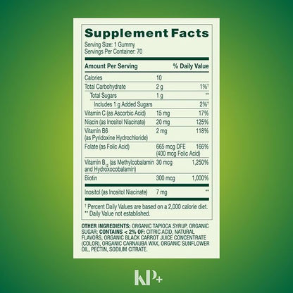 KP+ Vitamin B Complex | 70 Vegetarian Gummies | Supports Energy Metabolism & Nervous System Health | Strawberry Flavor | Pack of 1