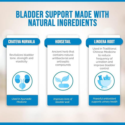 Better Bladder Control Supplement for Women & Men – Bladder Support Supplement to Help Reduce Urinary Leaks, Frequency & Urgency - 120 Count (2 Bottles)