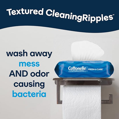Cottonelle Fresh Feel Flushable Wet Wipes, Adult Wet Wipes, 16 Flip-Top Packs, 42 Wipes Per Pack (672 Total Wipes), Packaging May Vary
