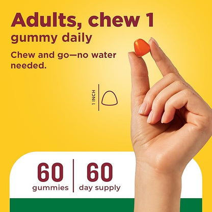 Nature Made Vitamin B Complex Gummies, 5 B Vitamins for Energy and Brain Support, 60 Pectin Based Gummies, 60 Day Supply