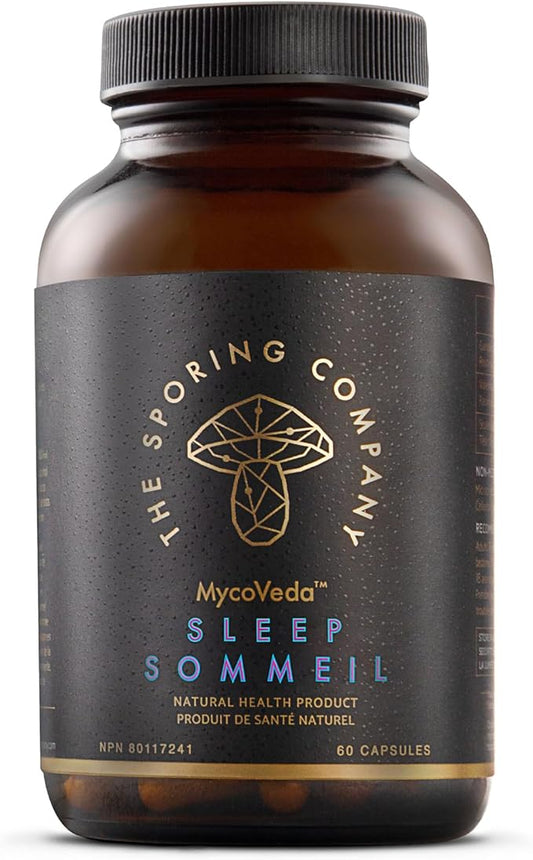 Sleep - Natural Sleep Supplement with Reishi, Valerian Root, and Skullcap | Regulating Long-Term Sleep Cycles - 60 Capsules