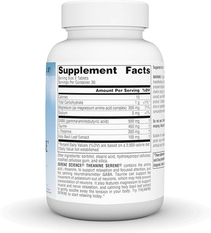 Source Naturals Serene Science L-Theanine with Magnesium and GABA - 60 Tablets