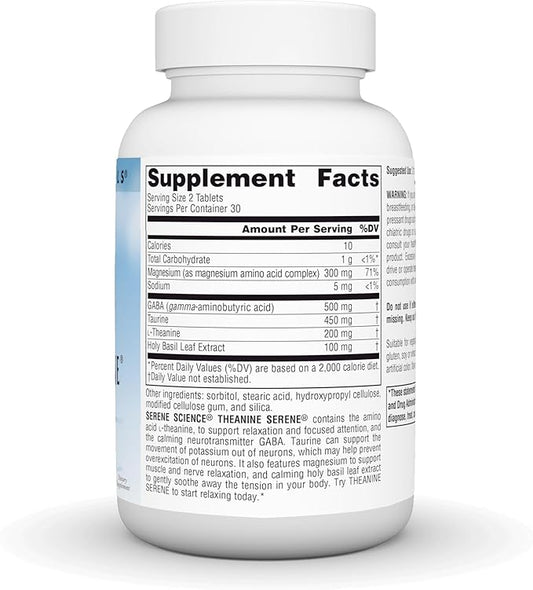 Source Naturals Serene Science L-Theanine with Magnesium and GABA - 60 Tablets