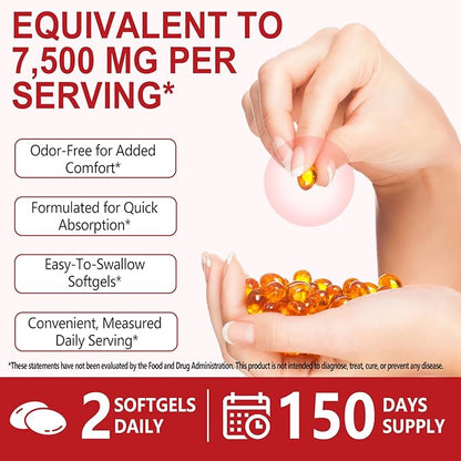 Garlic Softgels 300 Count – Odor-Controlled Garlic Supplement – Traditional Herbal Support –Take it Directly and Swallow itWhole - Easy to Swallow Softgel Capsules – Non-GMO, Gluten Free