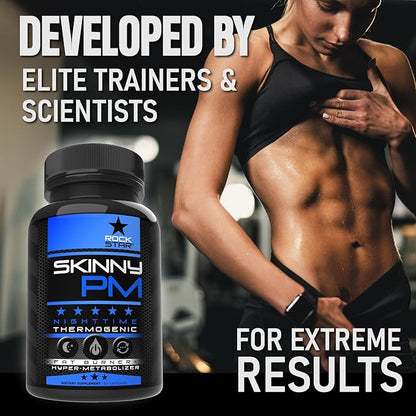 Rockstar Skinny PM - Nighttime Fat Burner Weight Loss Pills - Thermogenic Diet Pills 60ct