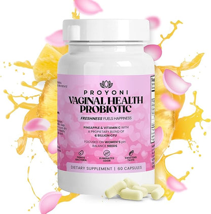Vaginal Probiotics for Women, Vaginal Health Supplement - 6 Billion CFU Probiotic for pH Balance, Promote Healthy Vaginal Odor & Vaginal Flora, 60 Count (Pack of 1)