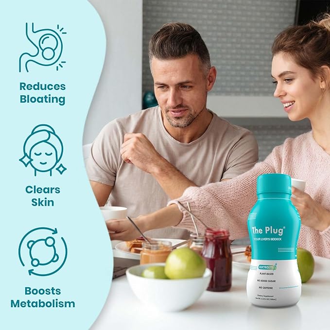 The Plug Liver Cleanse Detox & Repair Drink Electrolytes Organic Herbal Liquid Detoxify Body Plants Supplement Support Weight Loss Natural Health Hydrate Sports Energy Immunity Shots Minerals Vitamins